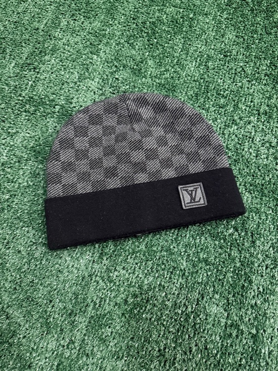 Louis Vuitton Other - Louis Vuitton Black and Gray Damier Knit Beanie